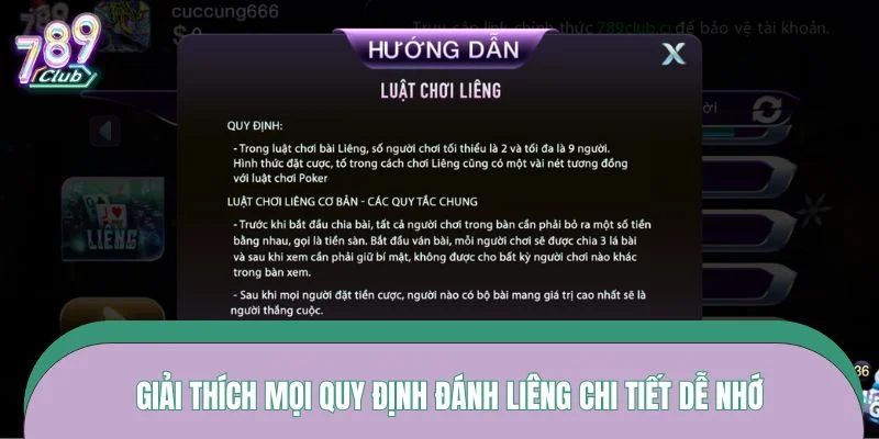Giải thích mọi quy định đánh liêng chi tiết dễ nhớ